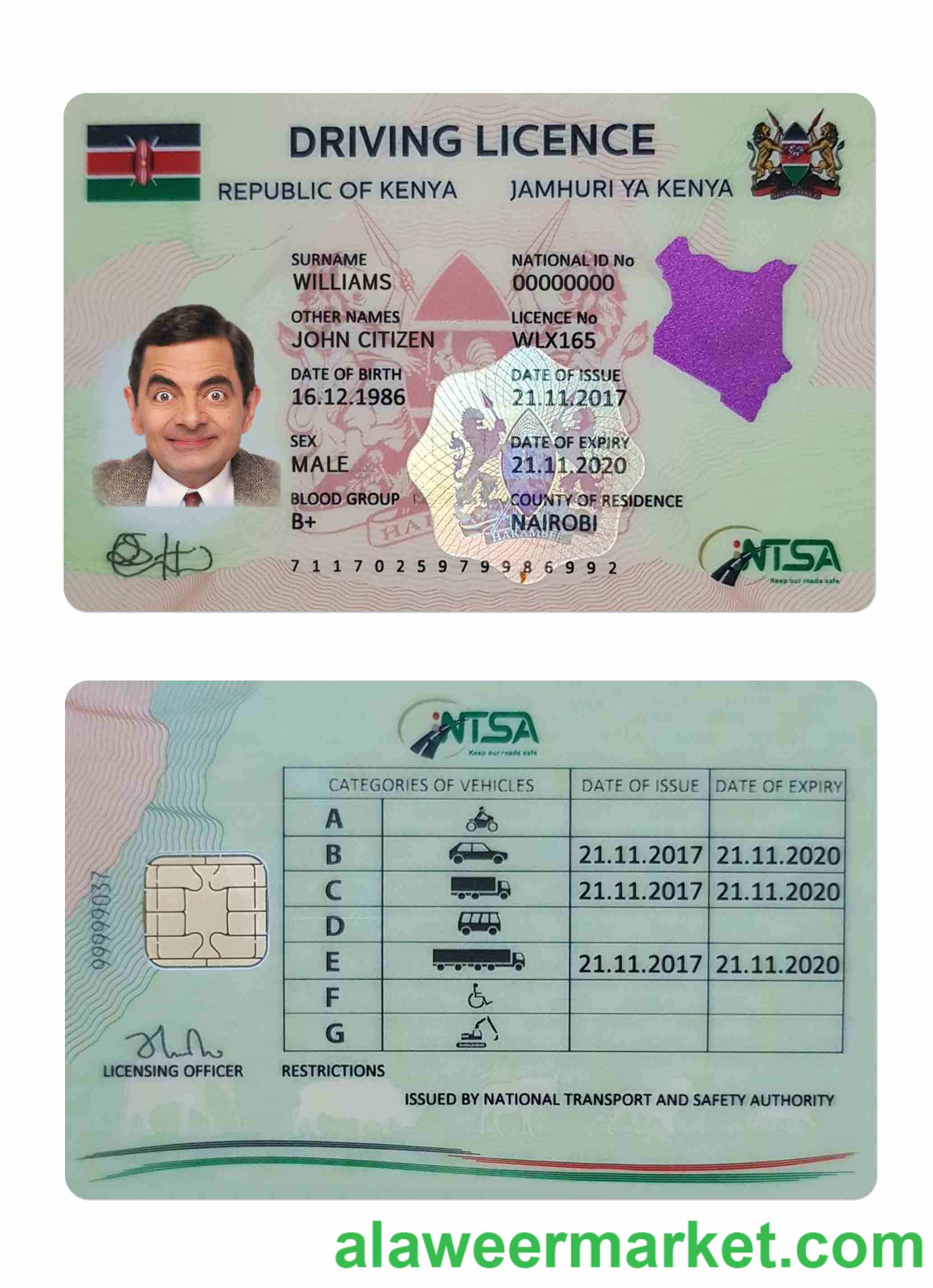 KENYA driving license